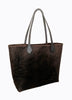 #3000 "Cibolo" Comanche Brown  American Bison Large Tote, Snap Closure.  Dimensions: 13.5" H x 17" L x 6" D