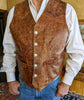 #119 Western Vest in American Bison - Cinnamon Bubble - Conceal & Carry