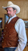 #119 Western Vest in American Bison - Cinnamon Bubble - Conceal & Carry